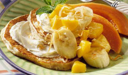 Tropical fruit pancake